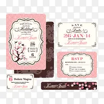5款粉色婚礼卡片