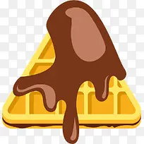 三角形巧克力矢量华夫饼