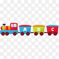 彩色卡通玩具小火车