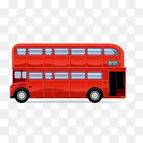 卡通红色的巴士设计
