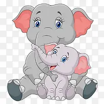 象宝宝与象妈妈