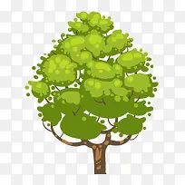 卡通绿色的树木设计