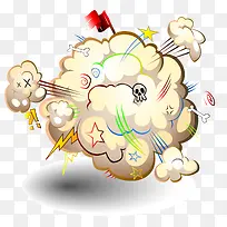 常用爆炸动漫元素矢量素材
