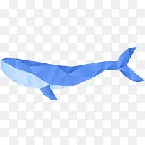 矢量多边形抽象鲸鱼元素