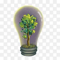 环保保护环境低碳创意灯泡
