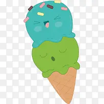 矢量图彩色冰淇凌