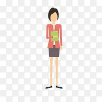 扁平化候选人女生png