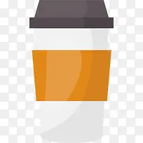 矢量图杯装的奶茶