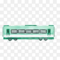 小清新绿色的火车车厢设计