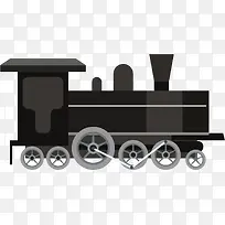 矢量图灰色的小火车