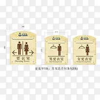 更衣室公共标识设计