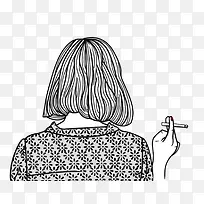 抽烟的女人
