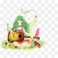 弹吉他是少女