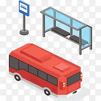 旅游巴士公交站在