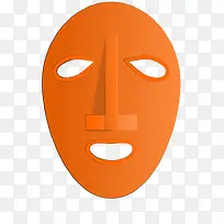 橘色的卡通面具