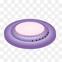矢量紫色科幻飞船图案