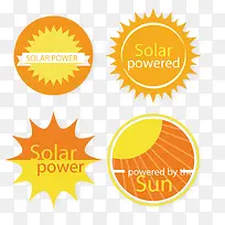 4款创意太阳能矢量图标