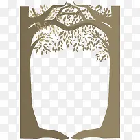大树树叶装饰框