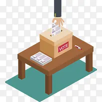 公开选举投票箱子
