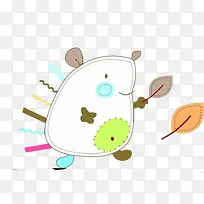 老鼠捡叶子