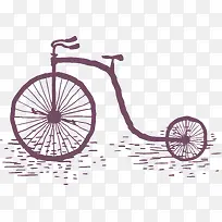 复古风手绘自行车