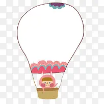 矢量热气球便签条