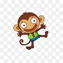 跳跃的卡通小猴子