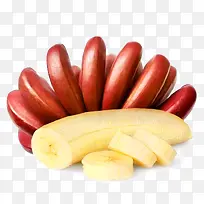 实物水果红皮香蕉