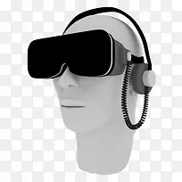 戴着VR眼镜的头像模型