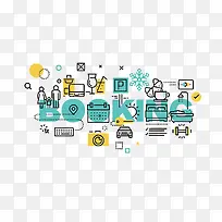 矢量极简科技风BOOKING