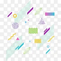 创意孟菲斯时尚线条装饰图案