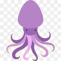 世界海洋日紫色章鱼