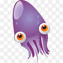 紫色卡通章鱼