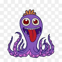 紫色笑脸章鱼