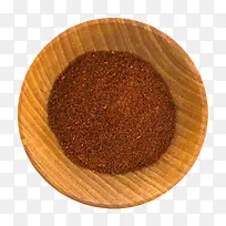 棕色容器装满红糖沙的木制碗实物