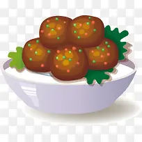 水煮肉丸矢量图设计