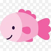 可爱的卡通粉色小鱼免抠素材