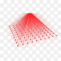 红色放射性线条矢量图