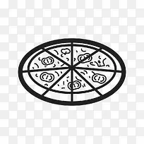 披萨线稿图