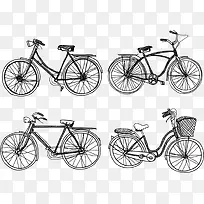 各种自行车简笔画
