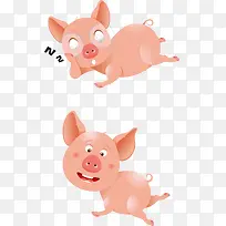 卡通小猪动物设计