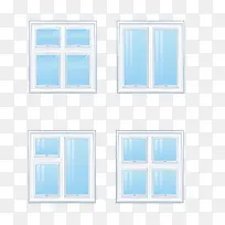 窗户蓝色方形矢量