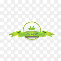 绿色飘带皇冠徽章