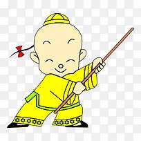 练习武术的古装小孩