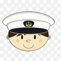 戴着海军帽的卡通人物