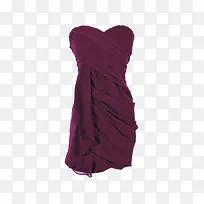 紫色抹胸裙