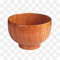 棕色容器条纹空的木制碗实物