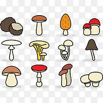 矢量图蘑菇