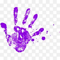 紫色颜料手掌