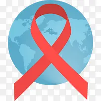 简约世界艾滋病日矢量图